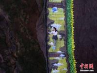  3D画栈道亮相湖南平江 游人悬崖漫步云端