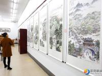 省级非遗羽画传承人何斌阳“爱我邵阳”山水画展举办
