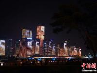  福州灯光秀 闽江两岸高楼上演国内最先进建筑动画