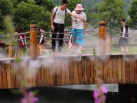  湖南张家界：景区喷雾送清凉