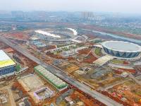 市体育中心体育场正开展装饰及安装工程