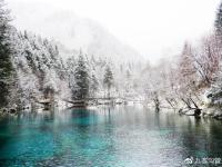 九寨沟迎来入冬第一场雪 晶莹剔透美如仙境