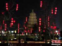  西安大雁塔夜景绚丽