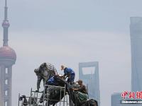  上海现高温游客清凉出行