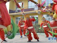  河北隆尧：学习招子鼓 充实暑假生活