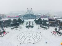 邵阳城区雪花飞舞