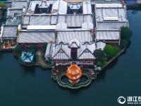  宁波：雪落月湖