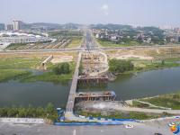 邵阳市区桃花桥项目火热施工中