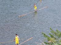  福建宁德：“独木冲浪”秀绝技