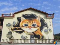 大祥区罗塘村3D立体画“跳”上村民围墙