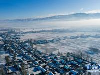  飞瞰大凉山雪景