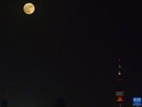 “超级月亮”现夜空
