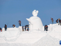 哈尔滨太阳岛雪博会雪建工作持续推进
