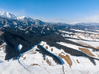 祁连山麓冬景如画
