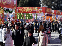 春日逛庙会

