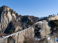 华山迎来新春旅游高峰
