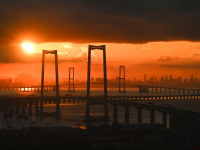 伶仃长虹沐晨曦
