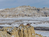 西藏札达：雪后古格王国遗址美如画
