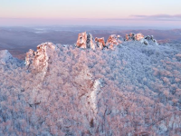 黑龙江七星山国家森林公园现雾凇景观
