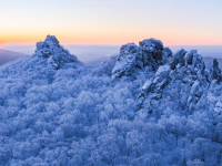 黑龙江七星山国家森林公园现雾凇景观
