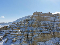 西藏札达：雪后古格王国遗址美如画
