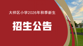 大祥区小学2026年秋季新生招生公告